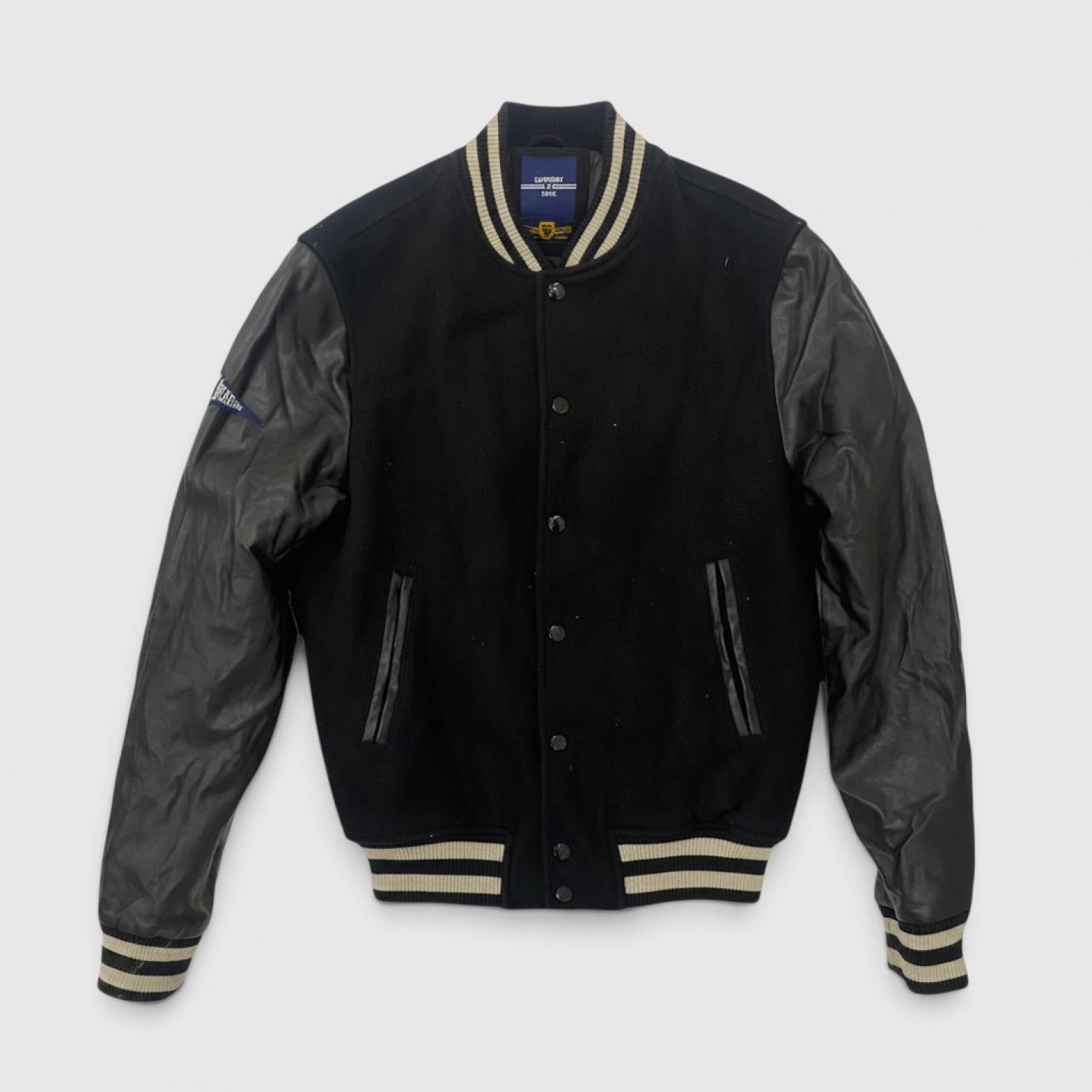 Camp David Ανδρικό Varsity Jacket Μαύρο με Δερμάτινα Μανίκια / Pre-Owned